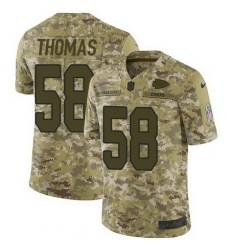 Nike Chiefs #58 Derrick Thomas Camo Mens Stitched NFL Limited 2018 Salute To Service Jersey