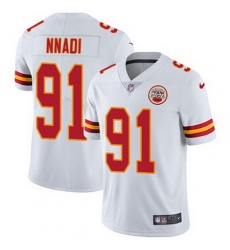 Nike Chiefs #91 Derrick Nnadi White Mens Stitched NFL Vapor Untouchable Limited Jersey