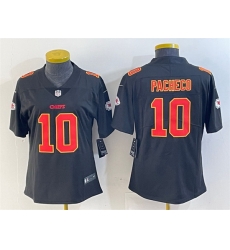 Women Kansas City Chiefs 10 Isiah Pacheco Black Vapor Untouchable Limited Stitched