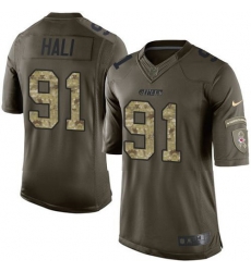 Nike Chiefs #91 Tamba Hali Green Youth Stitched NFL Limited Salute to Service Jersey