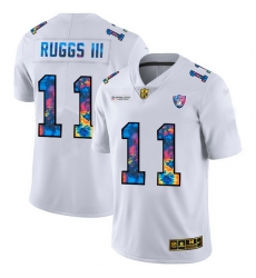 Las Vegas Raiders 11 Henry Ruggs III Men White Nike Multi Color 2020 NFL Crucial Catch Limited NFL Jersey