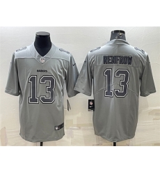 Men Las Vegas Raiders 13 Hunter Renfrow Grey Atmosphere Fashion Stitched Jersey