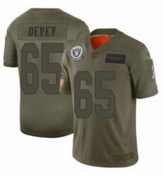 Men Oakland Raiders 65 Jordan Devey Limited Camo 2019 Salute to Service Football Jersey