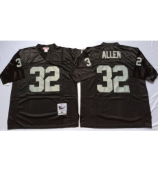 Mitchell And Ness Raiders #32 Marcus Allen balck Throwback Stitched NFL Jersey