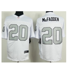 Nike Oakland Raiders 20 Darren McFadden White Elite Silver No. NFL Jersey