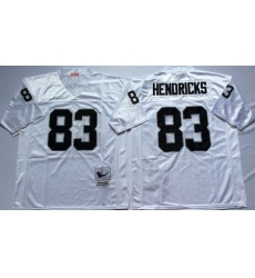 Raiders 83 Ted Hendricks White Throwback Jersey