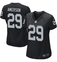 Oakland Raiders #29 David Amerson Womens Black Jersey