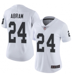 Raiders 24 Johnathan Abram White Women Stitched Football Vapor Untouchable Limited Jersey