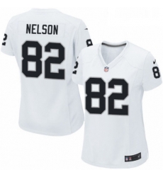 Womens Nike Oakland Raiders 82 Jordy Nelson Game White NFL Jersey