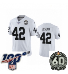 Youth Oakland Raiders #42 Karl Joseph White 60th Anniversary Vapor Untouchable Limited Player 100th Season Football Jersey