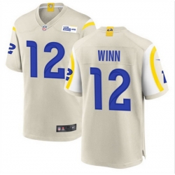 Men Los Angeles Rams 12 Dresser Winn Bone Stitched Football Game Jersey