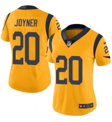 Nike Rams #20 Lamarcus Joyner Gold Womens Stitched NFL Limited Rush Jersey