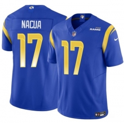 Youth Los Angeles Rams 17 Puka Nacua Blue 2023 F U S E Vapor Untouchable Limited Stitched Jersey