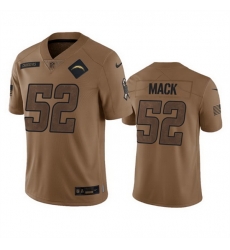 Men Los Angeles Chargers 52 Khalil Mack 2023 Brown Salute To Service Limited Stitched Jersey