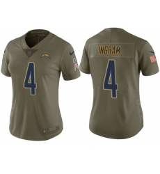 womens chargers melvin ingram olive 2017 salute to service jersey