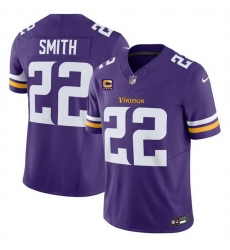 Men Minnesota Vikings 22 Harrison Smith Purple 2024 F U S E  With 4 Star C Patch Vapor Untouchable Limited Stitched Jersey