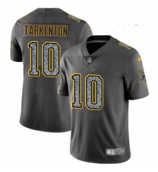 Mens Nike Minnesota Vikings 10 Fran Tarkenton Gray Static Vapor Untouchable Limited NFL Jersey