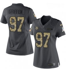 Womens Nike Minnesota Vikings 97 Everson Griffen Limited Black 2016 Salute to Service NFL Jersey