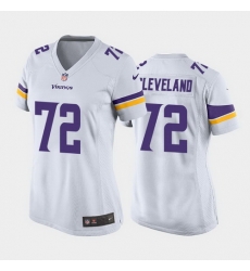 women ezra cleveland minnesota vikings white game jersey