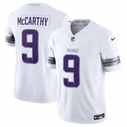 Youth Minnesota Vikings 9 J J  McCarthy White F U S E  Winter Warrior Limited Stitched Jersey