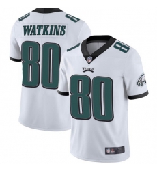 Men Nike Philadelphia Eagles Quez Watkins #80 White Vapor Limited Jersey