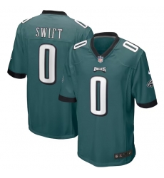 Men Philadelphia Eagles 0 D'Andre Swift Green 2023 Draft Stitched Game Jersey