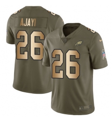 Nike Eagles #26 Jay Ajayi Olive Gold Mens Stitched NFL Limited 2017 Salute To Service Jersey