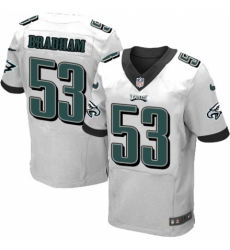 Nike Eagles #53 Nigel Bradham White Elite Jersey