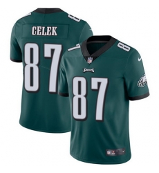 Nike Eagles #87 Brent Celek Midnight Green Team Color Mens Stitched NFL Vapor Untouchable Limited Jersey