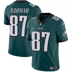 Youth Philadelphia Eagles 87 C J  Uzomah Green Vapor Untouchable Limited Stitched Football Jersey