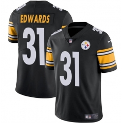 Men Pittsburgh Steelers 31 Daijun Edwards Black Vapor Untouchable Limited Stitched Jersey