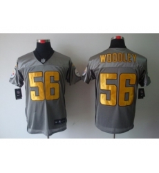 Nike Pittsburgh Steelers 56 Lamarr Woodley Grey Elite Shadow NFL Jersey