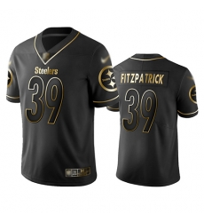 Steelers 39 Minkah Fitzpatrick Black Men Stitched Football Limited Golden Edition Jersey