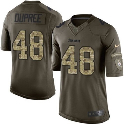 Nike Steelers #48 Bud Dupree Green Youth Stitched NFL Limited Salute to Service Jersey