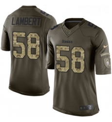 Youth Nike Pittsburgh Steelers 58 Jack Lambert Elite Green Salute to Service NFL Jersey