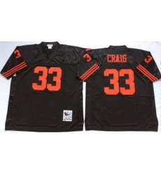 49ers 33 Roger Craig Black Throwback Jersey