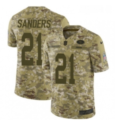 Mens Nike San Francisco 49ers 21 Deion Sanders Limited Camo 2018 Salute to Service NFL Jersey