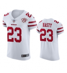 Nike San Francisco 49ers 23 Jamycal Hasty White Men 75th Anniversary Stitched NFL Vapor Untouchable Elite Jersey