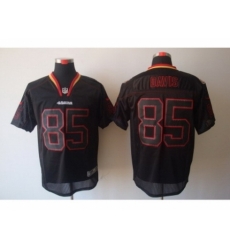 Nike San Francisco 49ers 85 Vernon Davis Black Elite Lights Out NFL Jersey