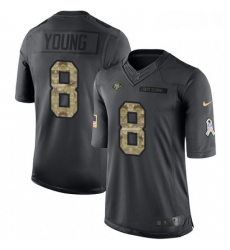 Youth Nike San Francisco 49ers 8 Steve Young Limited Black 2016 Salute to Service NFL Jersey