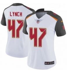 Womens Nike Tampa Bay Buccaneers 47 John Lynch White Vapor Untouchable Elite Player NFL Jersey