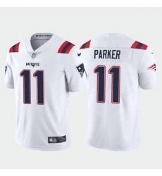 Men New England Patriots 11 DeVante Parker White Vapor Untouchable Limited Stitched jersey