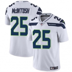 Men Seattle Seahawks 25 Kenny McIntosh White Vapor Limited Stitched Football Jersey