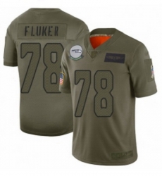 Men Seattle Seahawks 78 DJ Fluker Limited Camo 2019 Salute to Service Football Jersey