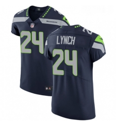 Mens Nike Seattle Seahawks 24 Marshawn Lynch Steel Blue Team Color Vapor Untouchable Elite Player NFL Jersey