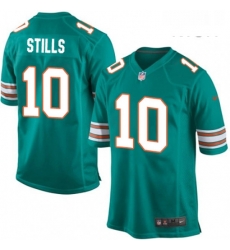 Mens Nike Miami Dolphins 10 Kenny Stills Game Aqua Green Alternate NFL Jersey