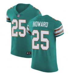 Nike Dolphins #25 Xavien Howard Aqua Green Alternate Mens Stitched NFL Vapor Untouchable Elite Jersey