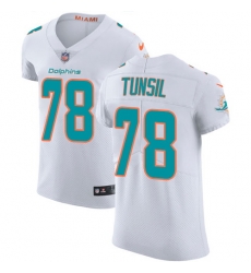 Nike Dolphins #78 Laremy Tunsil White Mens Stitched NFL Vapor Untouchable Elite Jersey