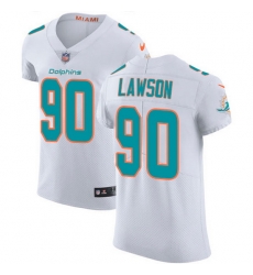 Nike Dolphins 90 Shaq Lawson White Men Stitched NFL New Elite Jersey