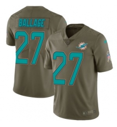 Kalen Ballage Miami Dolphins Youth Limited Salute to Service Nike Jersey Green